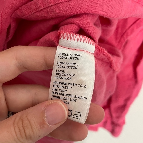 Anthropologie Isabella Sinclair Pink Polka Dot Blouse XS - Picture 3 of 6